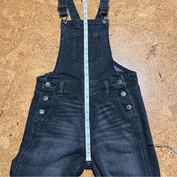 Old Navy Skinny Overalls In Washed Black Sz 4 Petite - Picture 11 of 16
